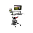 thumbnail image 1 of Mount-It! Mobile Standing Desk with Height Adjustable Shelves, 1 of 14