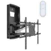 Mount-It! Motorized Fireplace Mantel TV Mount With Recessed Base, 42" to 80" TVs, 110 lbs. Capacity, Includes Remote