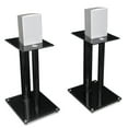 thumbnail image 1 of Mount-It! Premium Aluminum Glass Speaker Stands | Set of Two | Black, 1 of 3