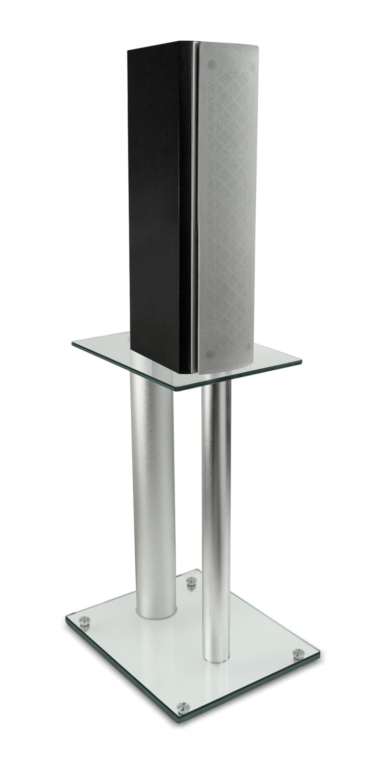 Mount-It! Premium Aluminum Glass Stands | of Two | Silver -