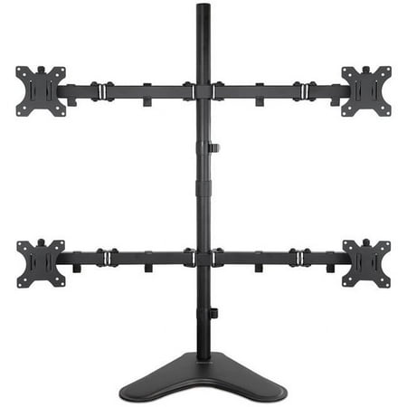 Mount-It! - Quad Monitor Desk Stand - Black