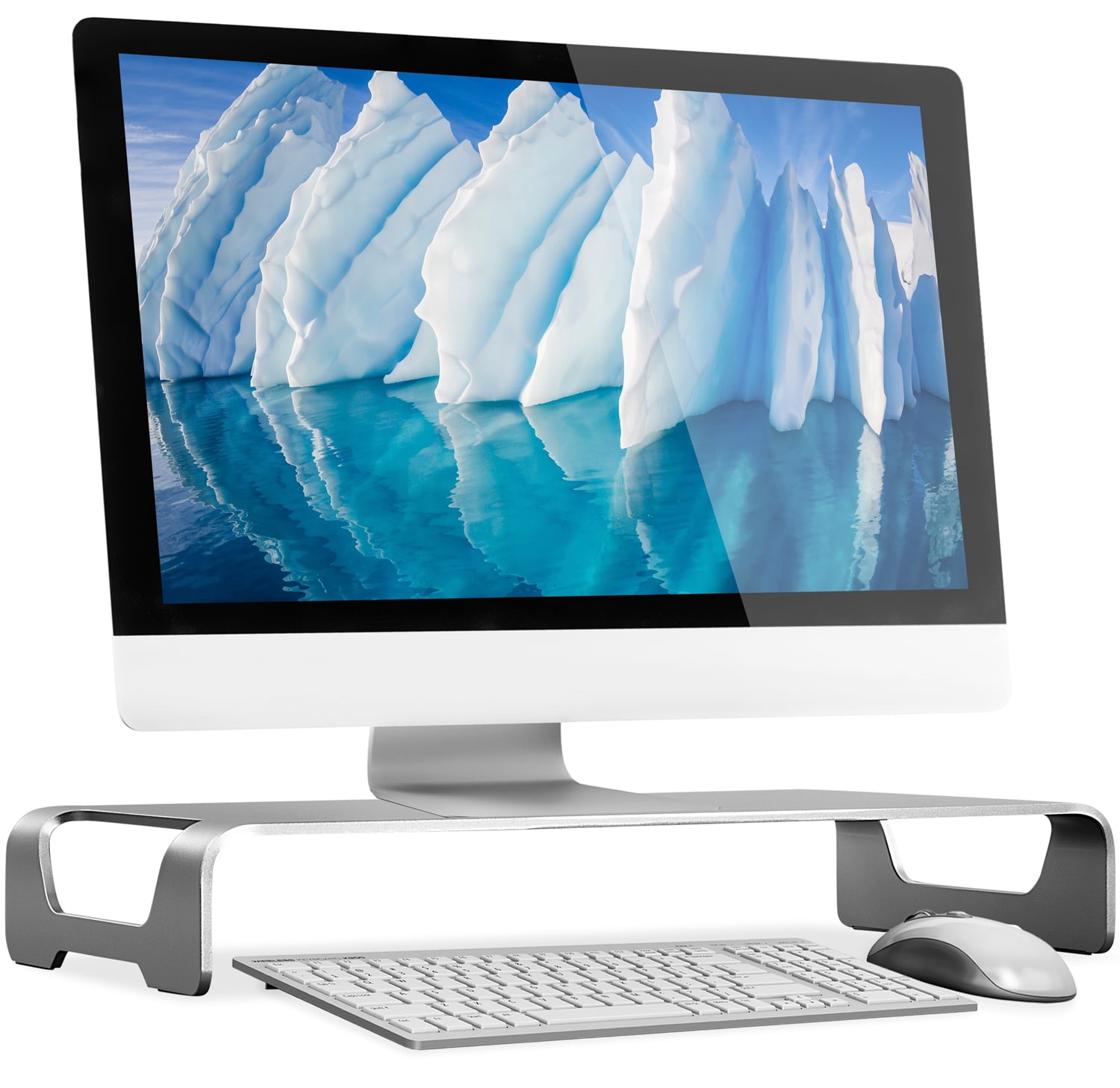 Mount-It! Slim Aluminum Monitor Riser | Fits 17-32 Inch Monitors ...