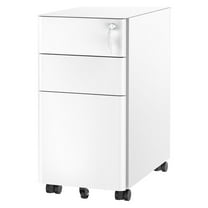 Mount-It! Slim Rolling File Cabinet with 3 Drawers, For Offices, Colleges