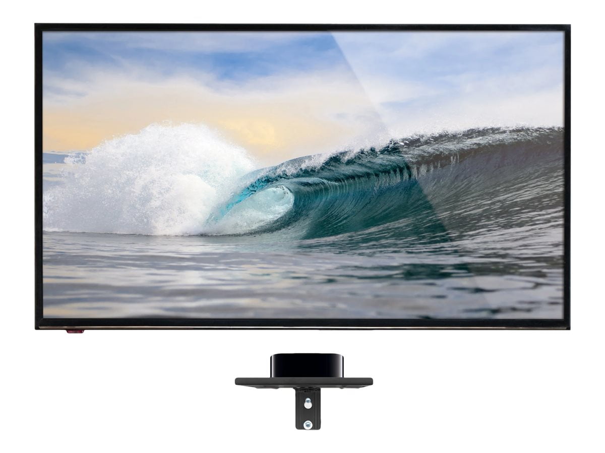 Black Solid Steel Floating Wall-Mounted Shelf for TV Components