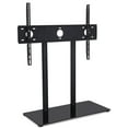 thumbnail image 1 of Mount-It! Tabletop TV Stand | Fits 32-65 Inch TVs | Height Adjustable with Tempered Glass Base, 1 of 9