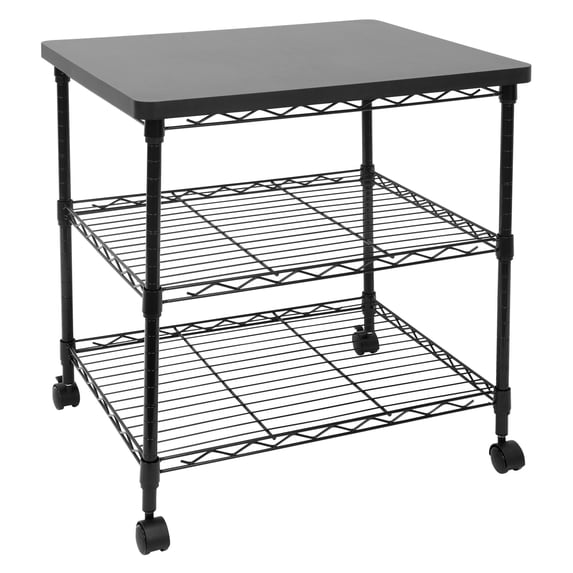Mount-It! Three-Tier Large Printer Cart with Wheels