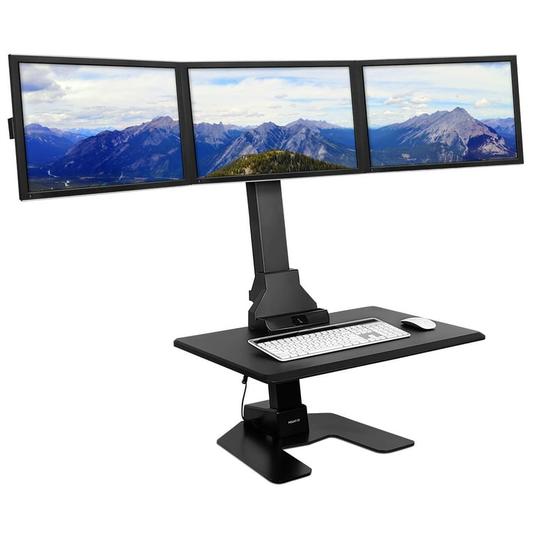 Triple monitor mount cheap standing desk converter