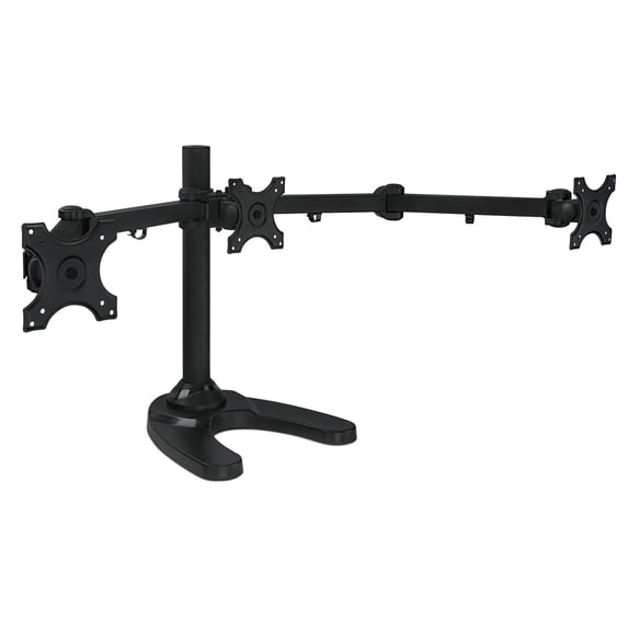 Mount-It! Triple Monitor Stand | Fits 16"-24" Computer Screens | 3 Monitor Stand Mount