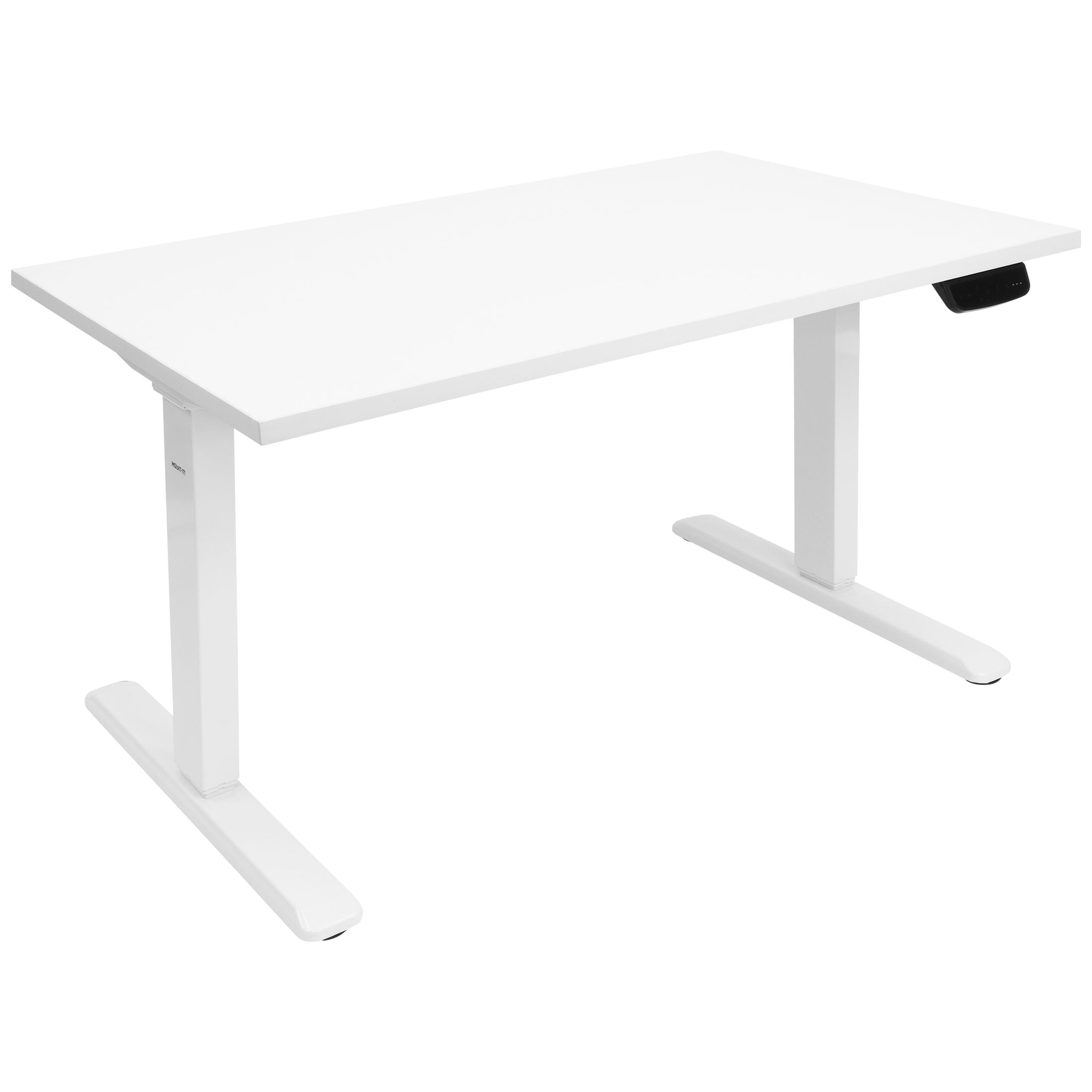 Mount-It! White Electric Sit-Stand Desk with Dual Motor