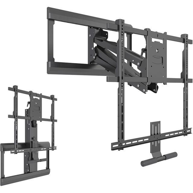 MountIteplace Mantel TV Wall Mount, Above Fireplace Drop Down TV Mount