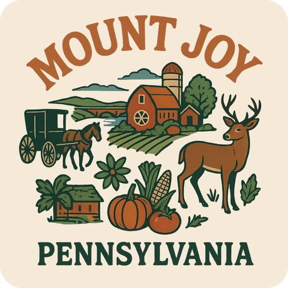 Mount Joy Pennsylvania Keepsakes Souvenir Vinyl Sticker – Destination Travel Keepsake Collectible (3-Inches Wide)