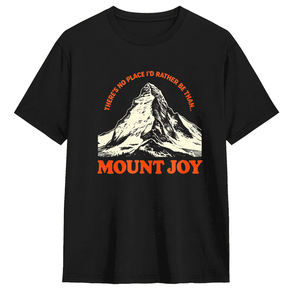 Mount Joy Vintage Graphic Tee For Men, Outdoor Hiking Cotton Short Sleeves T-Shirt