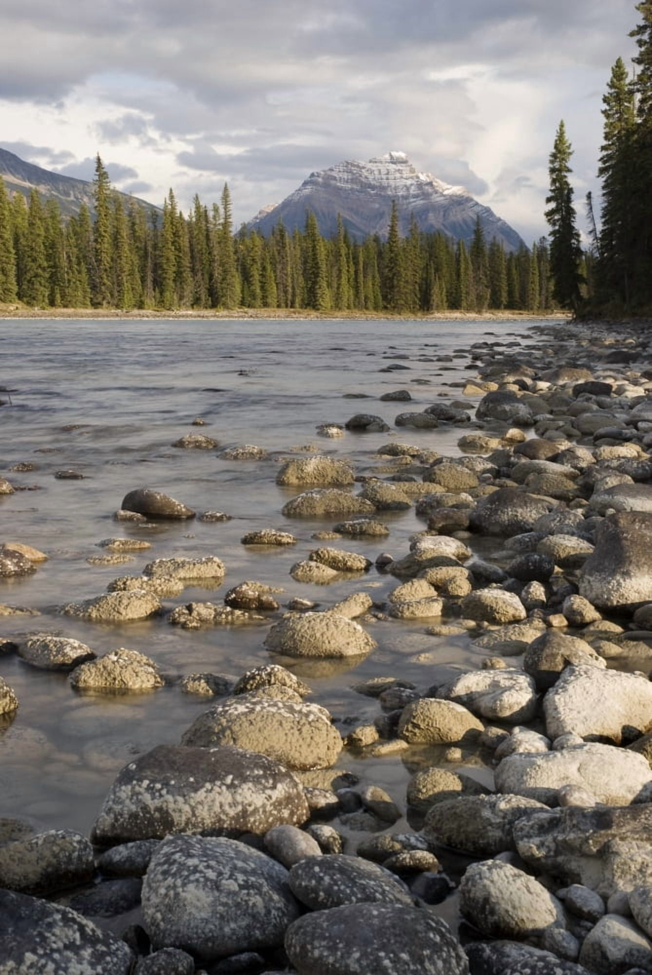Mount Kerkeslin Jasper Alberta Canada Canvas Art - Philippe Widling Design Pics (11 x 17)