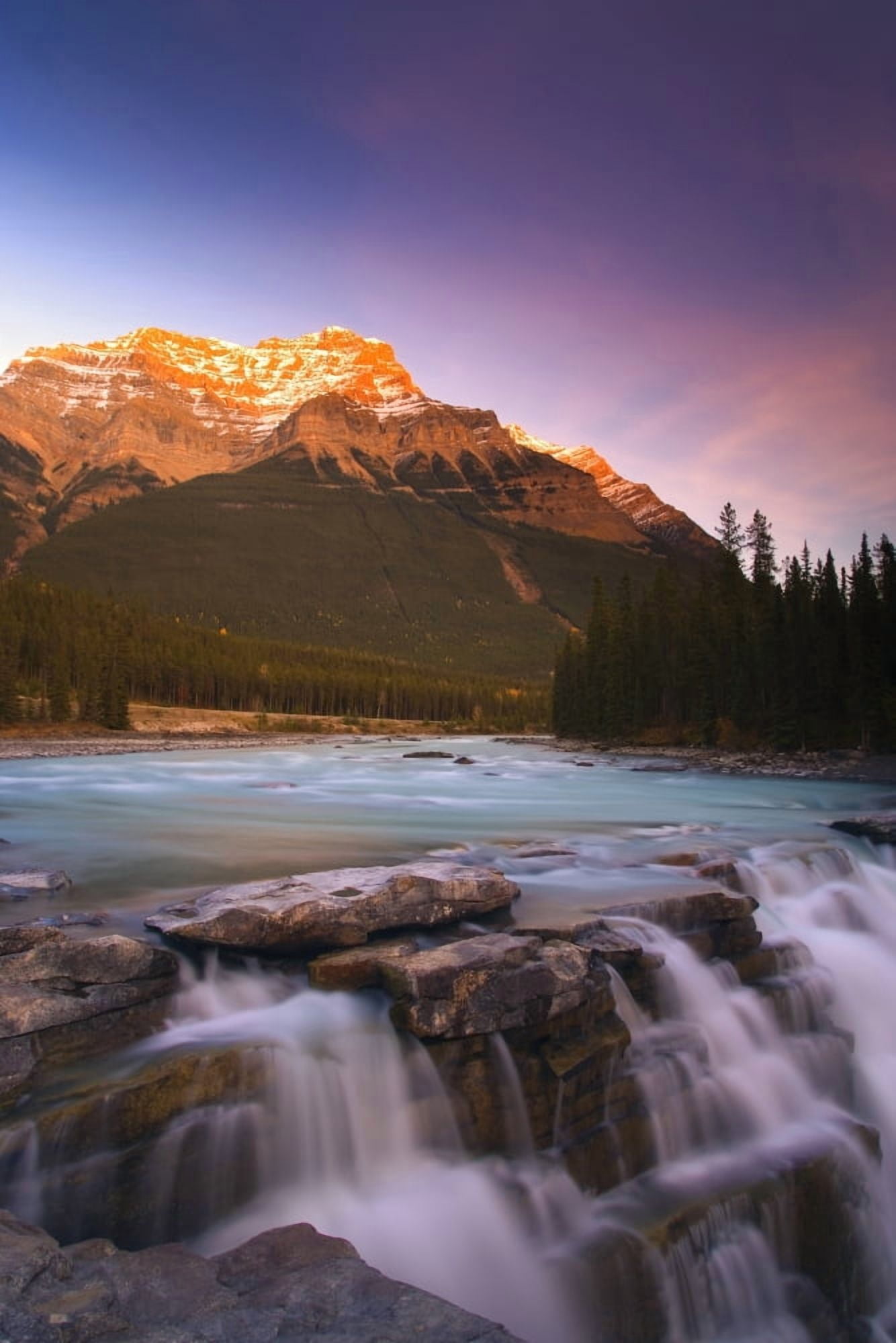 Mount Kerkeslin Jasper National Park Alberta Canada Canvas Art - Carson Ganci Design Pics (11 x 17)