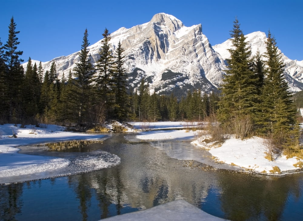 Mount Kidd Banff National Park Alberta British Columbia Canada Canvas Art - Philippe Widling Design Pics (17 x 12)