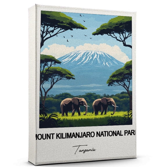 Mount Kilimanjaro National Park Travel Wall Art  Tanzania Canvas  Travel Wall Decor with Timeless Appeal  A Special Gift for Loved Ones