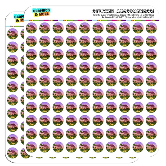 Mount Kilimanjaro Tanzania Africa Lion 1/2" (0.5") Scrapbooking Crafting Stickers