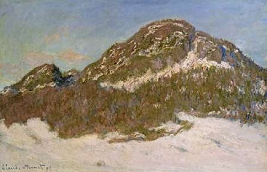 Mount Kolsaas in Sunlight Canvas Art - Claude Monet (12 x 18)