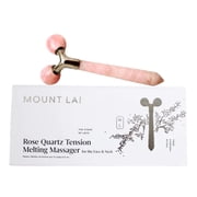 Mount Lai Rose Quartz Tension Melting Facial Massager for Face & Neck – Face Roller to Relieve Tension, Soothe Stress, Improve Circulation & Enhance Skin Radian