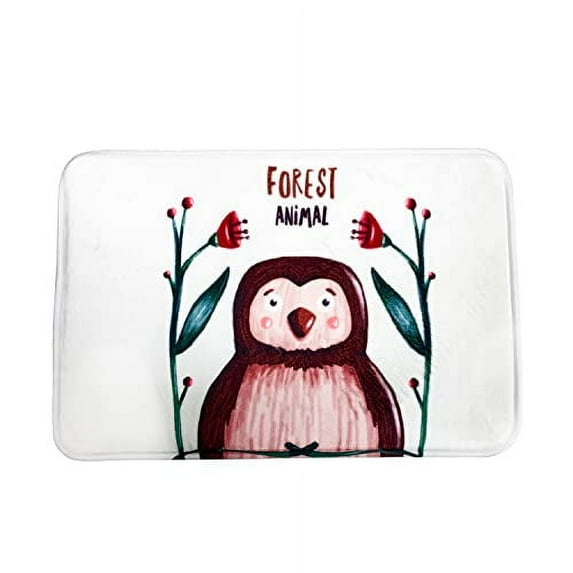 Mount Laurel Green Bathroom Rug Soft-Microfiber Non Slip Bathroom Rug Cute Bath Rugs Water Absorbent Machine Washable Tropical Bathroom Decor, Decor Bath Mats for Bath Floor and Tub (Owls, 20x31)