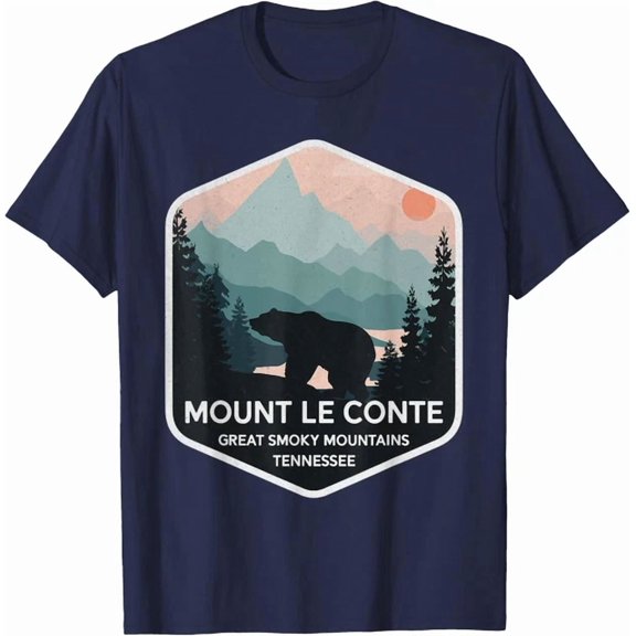 Mount Le Conte Great Smoky Mountains Tennessee Vintage Bear T-Shirt