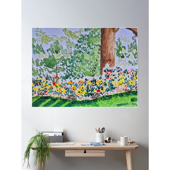 Mount Lofty Botanic Garden In Bloom Poster Wall Art, Modern Wall Decor For Living Room Bedroom, 12x18 UNFRAMED