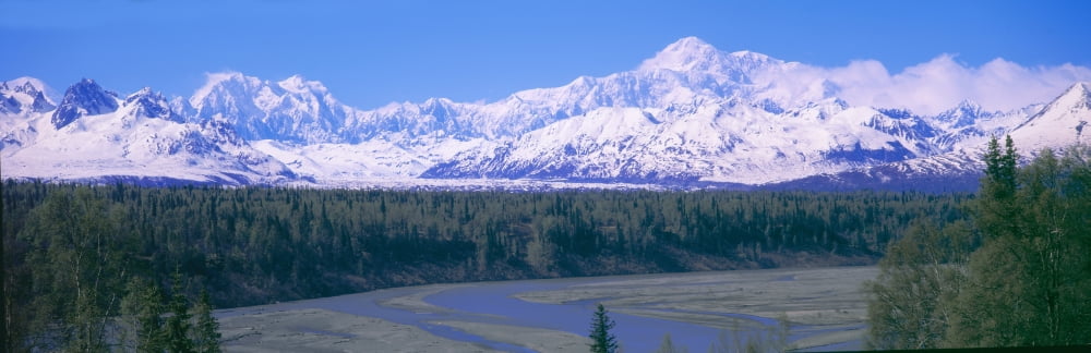 Mount McKinley Alaska Canvas Art - Panoramic Images (27 x 9)