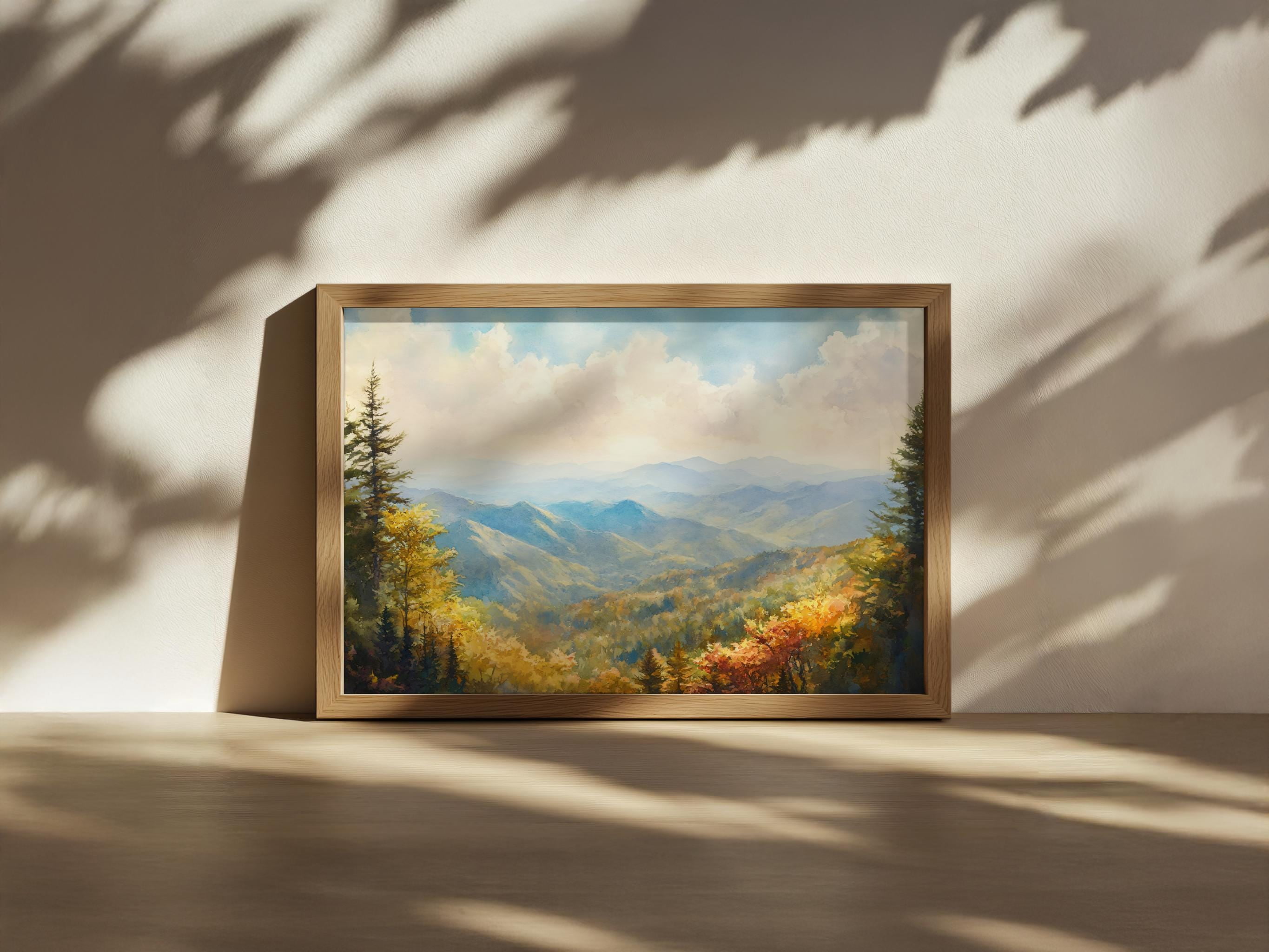 Blue Ridge Poster Mount Mitchell Blue Ridge Mountain North Carolina Autumn Fall Foliage ...