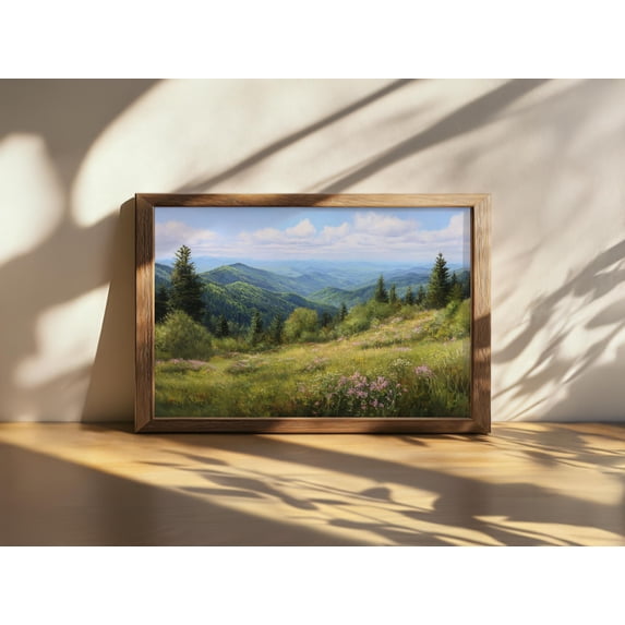 Blue Ridge Poster Mount Mitchell Blue Ridge Parkway North Carolina Mountain Forest ...