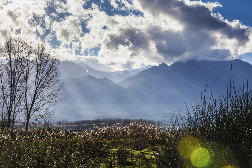 Mount Olympus the highest mountain in Greece located in the Olympus Range on the border between Thessaly and Macedonia Greece Canvas Art - Reynold Mainse Design Pics (19 x 12)