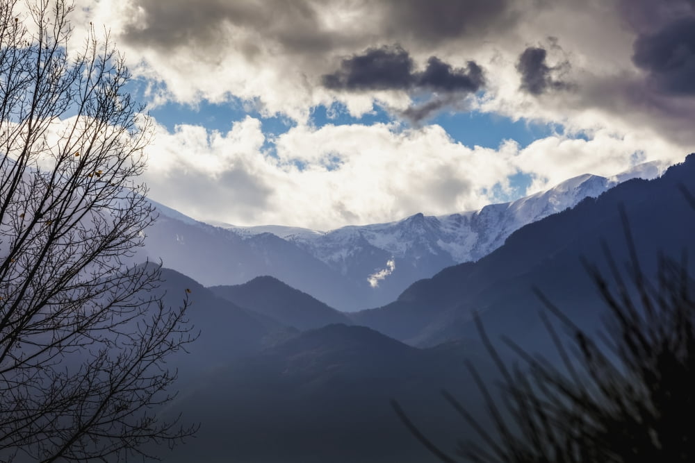 Mount Olympus the highest mountain in Greece located in the Olympus Range on the border between Thessaly and Macedonia Greece Canvas Art - Reynold Mainse Design Pics (38 x 24)