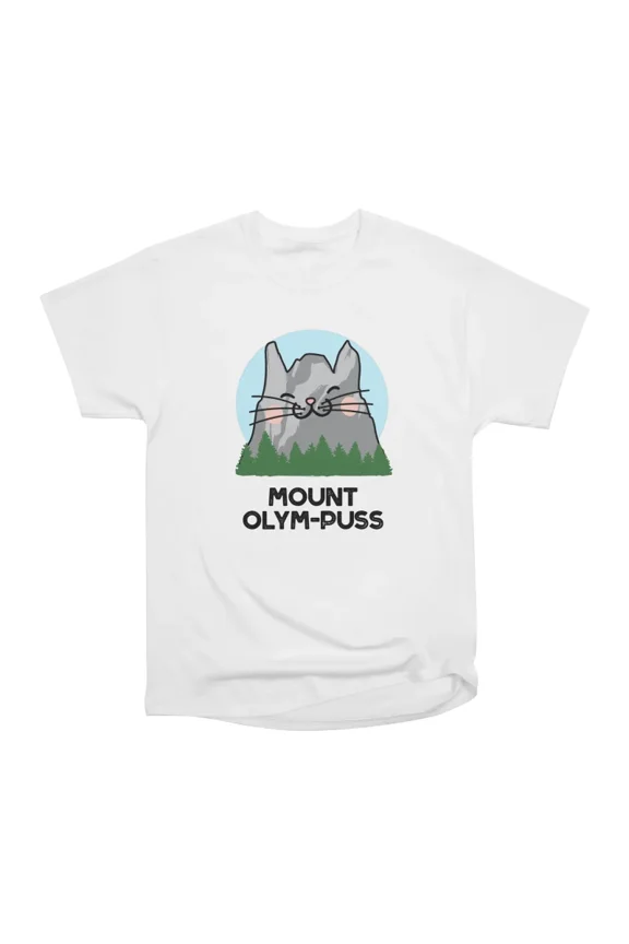 Mount Olympuss Funny Kitty Cat Mountain Pun T-Shirt Tee Gift For Him Merch For Her Apparel