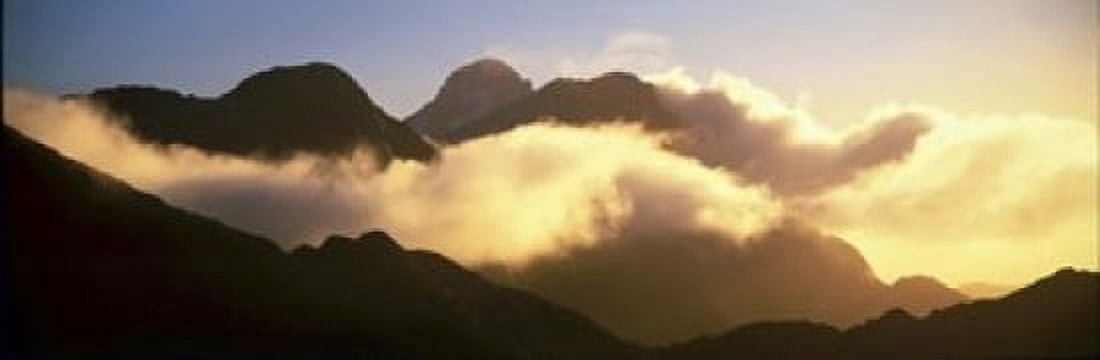 Mount Pembroke Fiordland National Park New Zealand Canvas Art - Panoramic Images (18 x 6)
