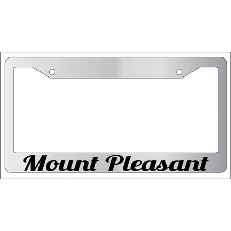 Mount Pleasant Chrome Plastic License Plate Frame City State