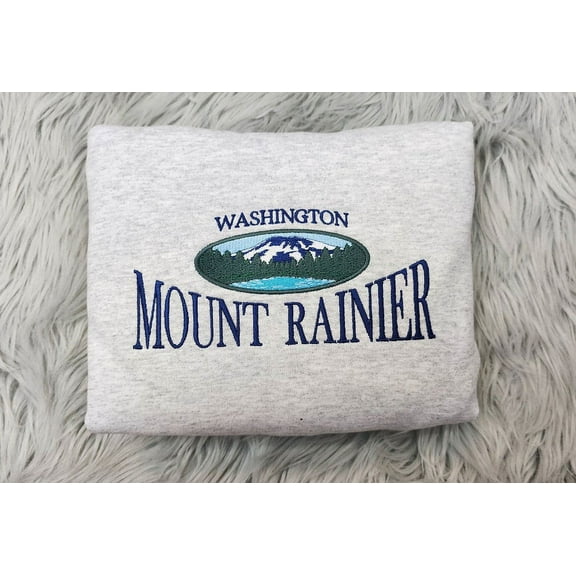 Mount Rainier Embroidered Crewneck