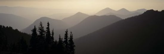 Mount Rainier National Park WA USA Canvas Art - Panoramic Images (36 x 12)