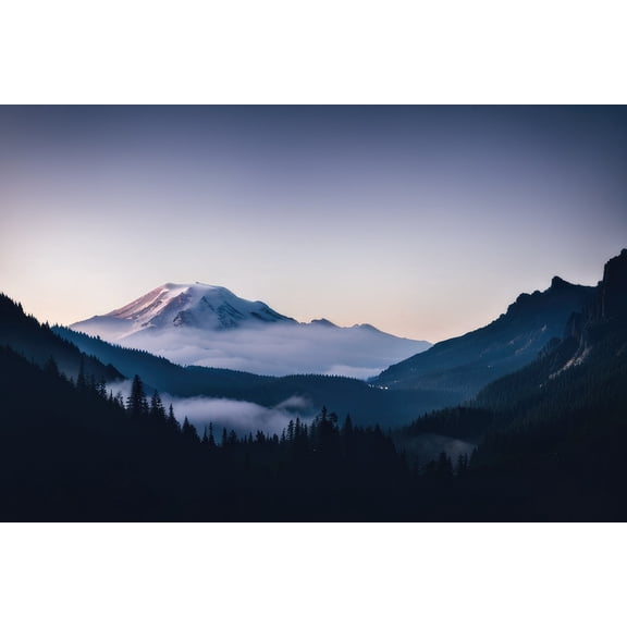 Mount Rainier Scenic Landscape Photo IV - 12" x 18" Art Print Wall Decor