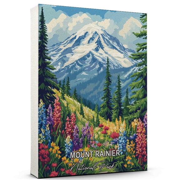 Mount Rainier Travel Global Destination Canvas National Park Canvas Celebrate Your Favorite Destination A Sophisticated Touch to Any Room