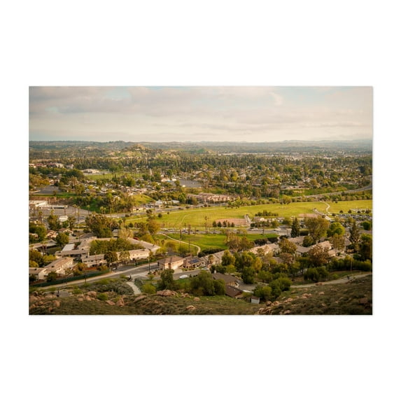 From Mount Rubidoux, Riverside 02 - Riverside California Photography Landscape Cityscape Scenic Pastoral Countryside Rural Nature Unframed Wall Art Print 4 x 6 inches