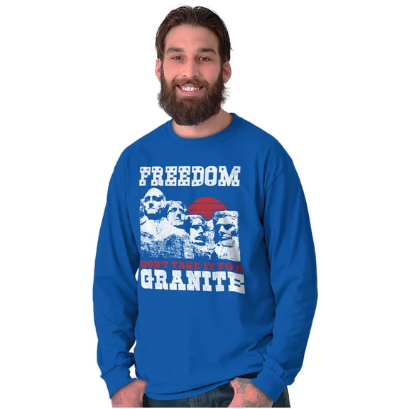 Mount Rushmore Funny 4th of July USA Long Sleeve TShirt Men Women Brisco Brands X