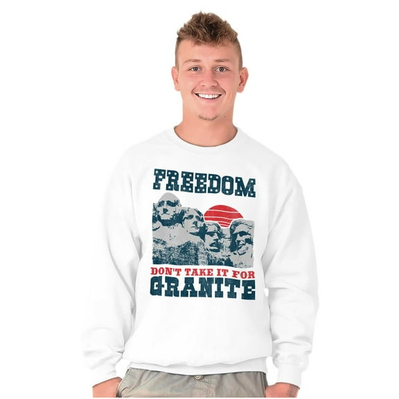 Mount Rushmore Funny 4th of July USA Sweatshirt for Men or Women Brisco Brands S