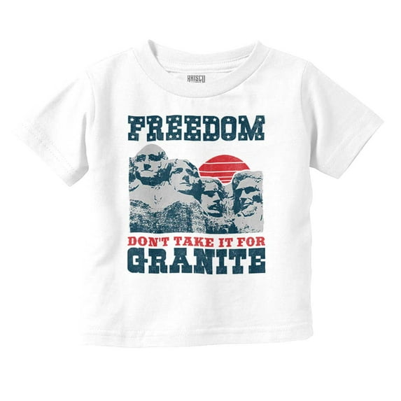 Mount Rushmore Funny 4th of July USA Toddler Boy Girl T Shirt Infant Toddler Brisco Brands 6M