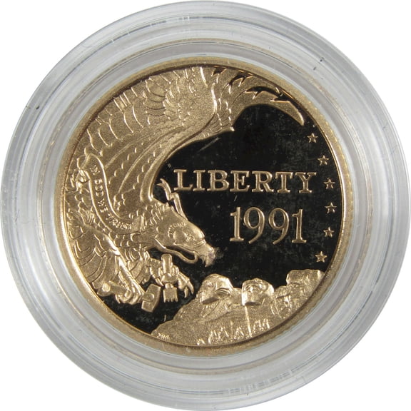 Mount Rushmore Golden Anniversary Commemorative 1991 W Proof Gold $5