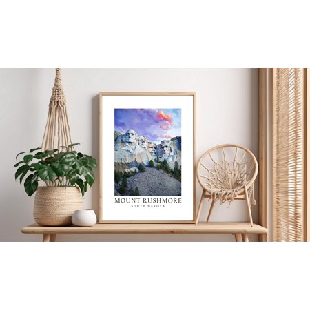 Mount Rushmore National Memorial In South Dakota Travel Wall Décor Travel Wall Art Poster , Poster Print Only