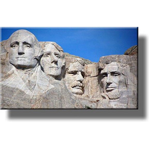 Mount Rushmore National Park Picture on Stretched Canvas, Wall Art Decor, Ready to Hang!