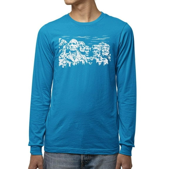 Mount Rushmore Patriotic Graphic Long Sleeve Men's