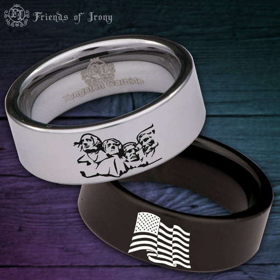 Mount Rushmore Tungsten Carbide Ring