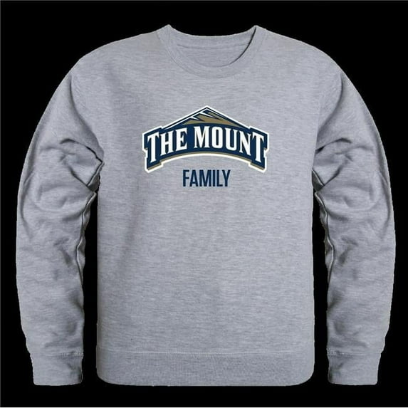 Mount Saint Marys University Mountaineers Family Crewneck Sweatshirt, Heather Grey - Large