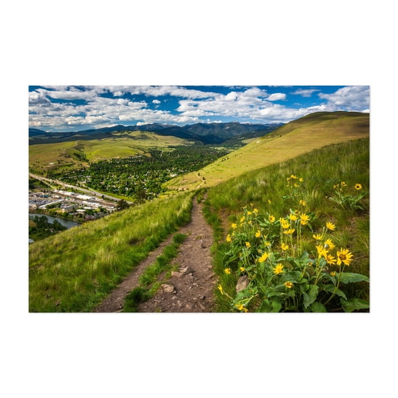 Mount Sentinel - Missoula Montana Photography Unframed Wall Art Print 5 x 7 inches
