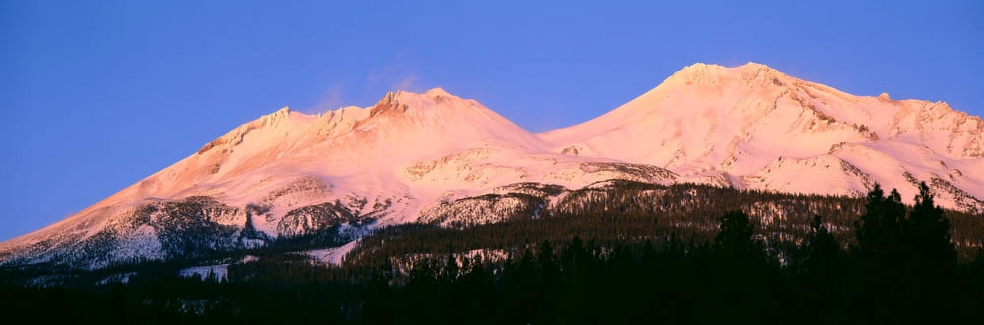 Mount Shasta At Sunset California Canvas Art - Panoramic Images (27 x 9)